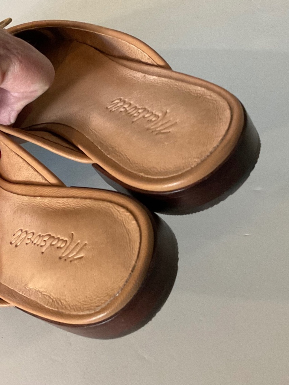 MADEWELL The Adelle Ballet Mule in Amber Brown Leather Size 8 LIKE NEW - Picture 4 of 8